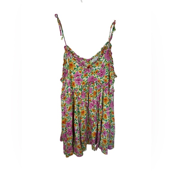 Patrons of Peace Malibu Floral Spaghetti Strap Babydoll Sundress - Picture 2 of 9
